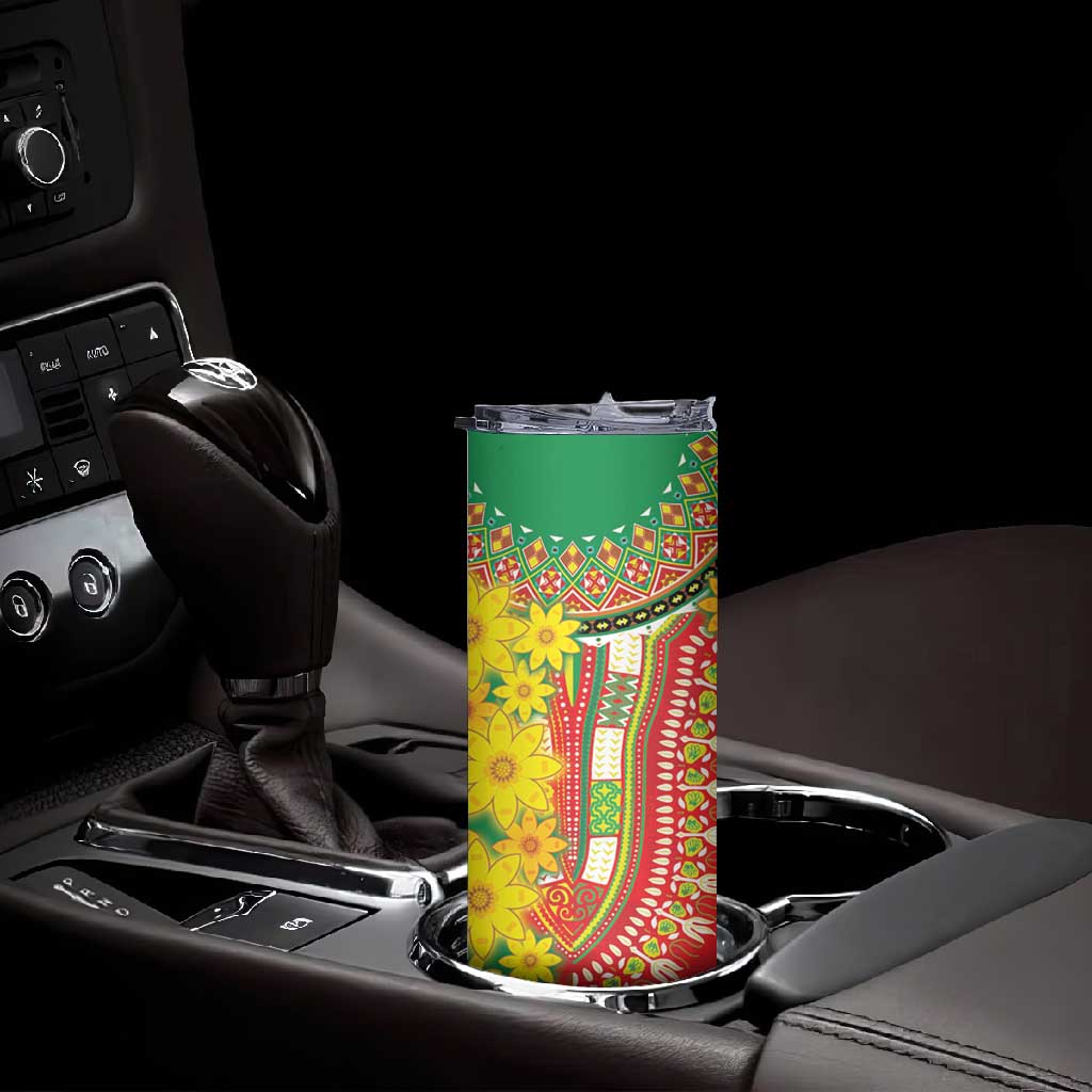 Afro Ethiopian New Year Skinny Tumbler Enkutatash Adey Abeba Flower Art LT9