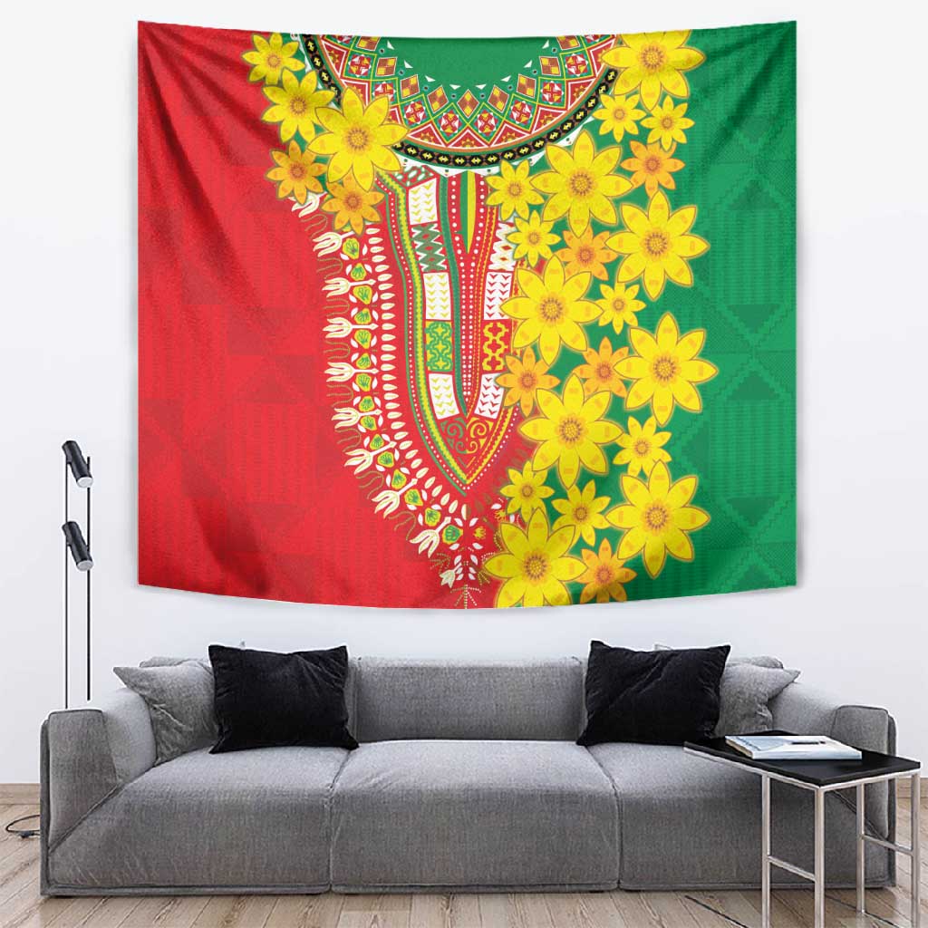 Afro Ethiopian New Year Tapestry Enkutatash Adey Abeba Flower Art LT9