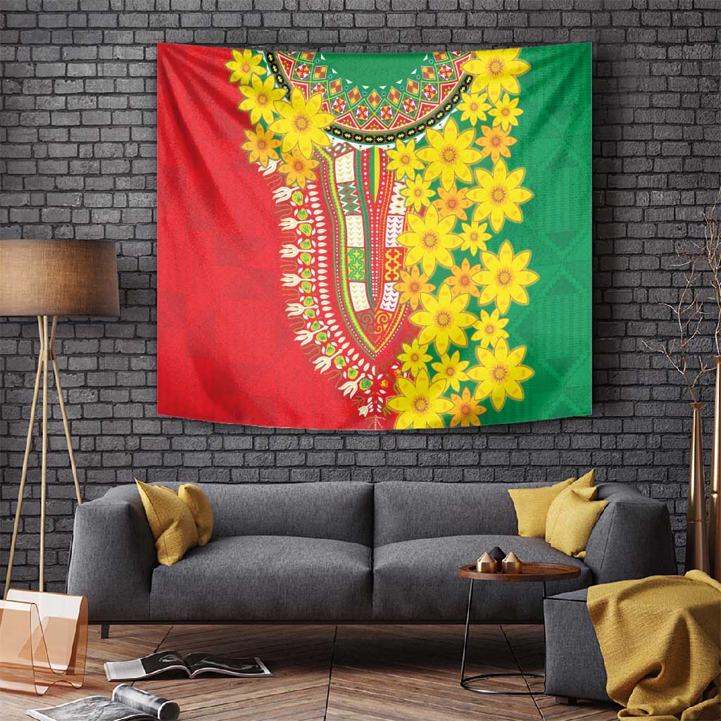 Afro Ethiopian New Year Tapestry Enkutatash Adey Abeba Flower Art LT9