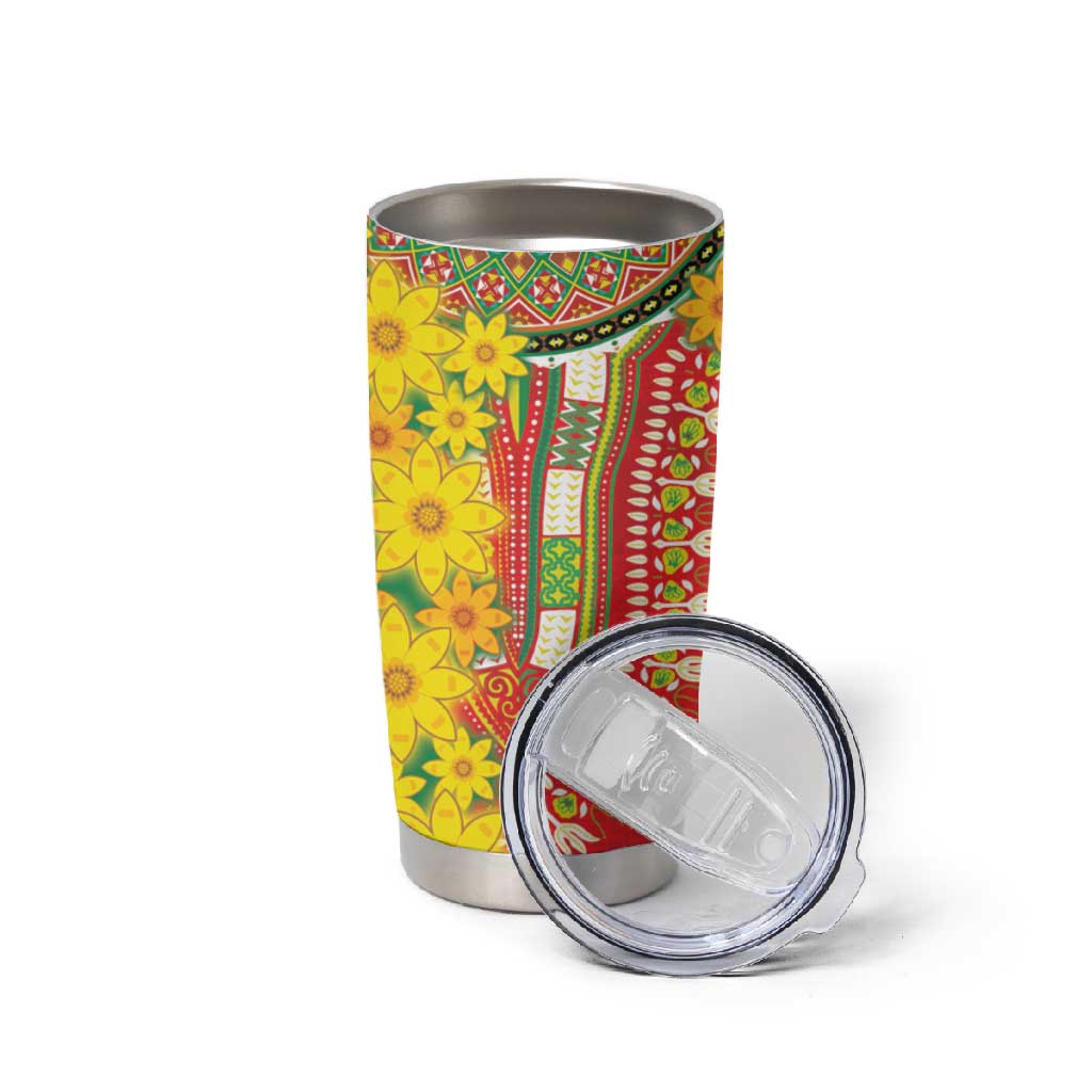 Afro Ethiopian New Year Tumbler Cup Enkutatash Adey Abeba Flower Art LT9