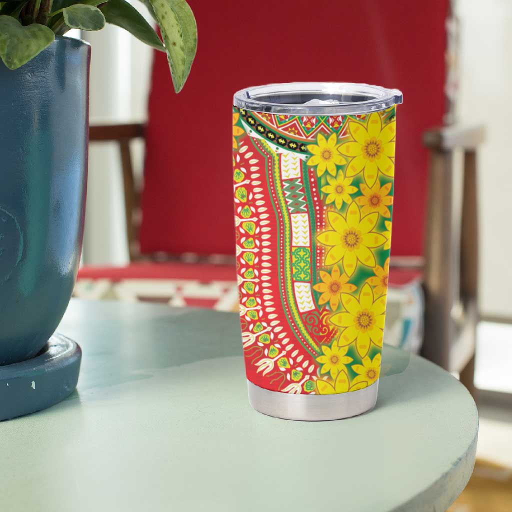 Afro Ethiopian New Year Tumbler Cup Enkutatash Adey Abeba Flower Art LT9