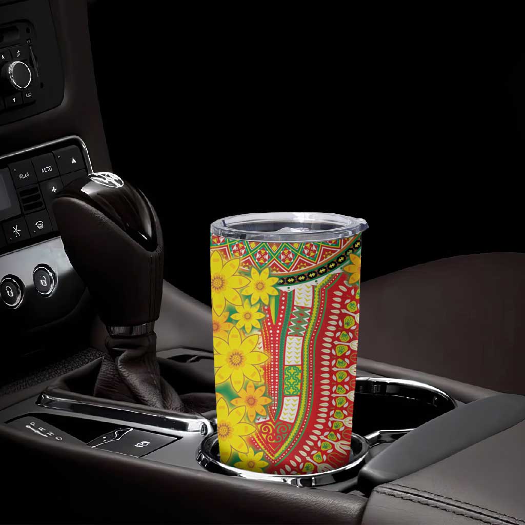 Afro Ethiopian New Year Tumbler Cup Enkutatash Adey Abeba Flower Art LT9