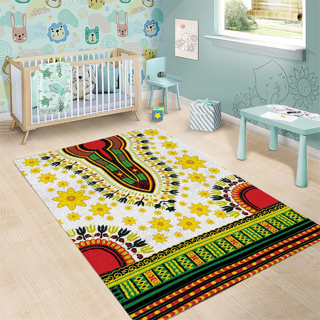 Afro Enkutatash Dashiki and Adey Abeba Area Rug LT9