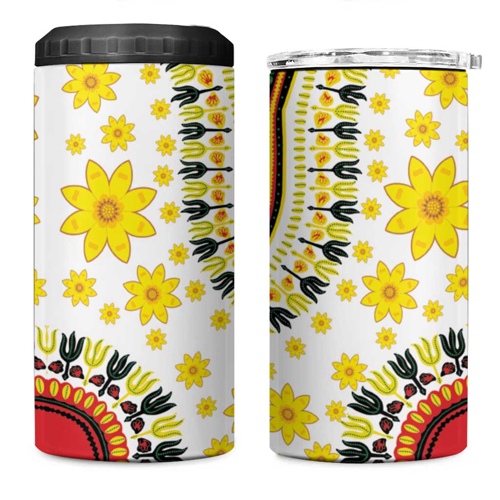 Afro Enkutatash Dashiki and Adey Abeba 4 in 1 Can Cooler Tumbler LT9