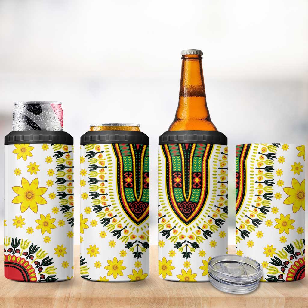 Afro Enkutatash Dashiki and Adey Abeba 4 in 1 Can Cooler Tumbler LT9
