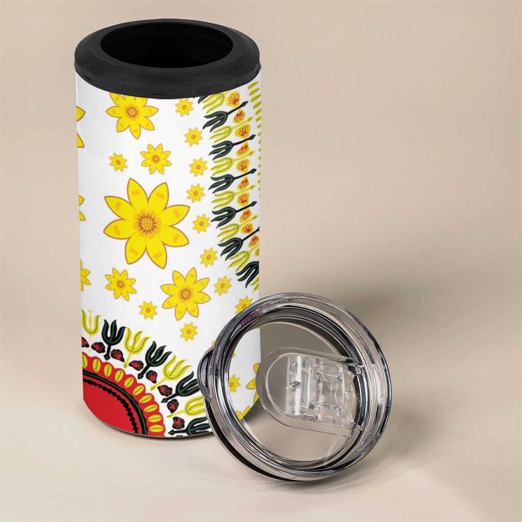 Afro Enkutatash Dashiki and Adey Abeba 4 in 1 Can Cooler Tumbler LT9