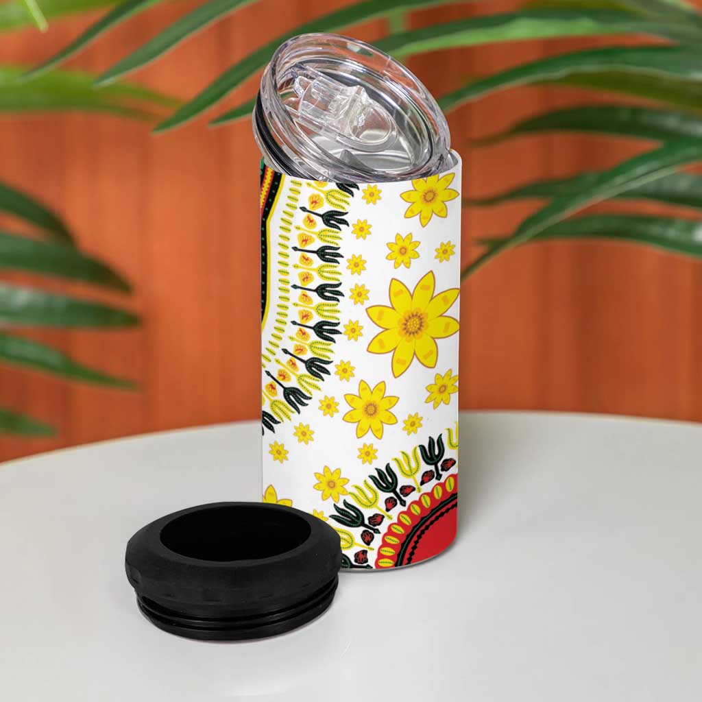 Afro Enkutatash Dashiki and Adey Abeba 4 in 1 Can Cooler Tumbler LT9