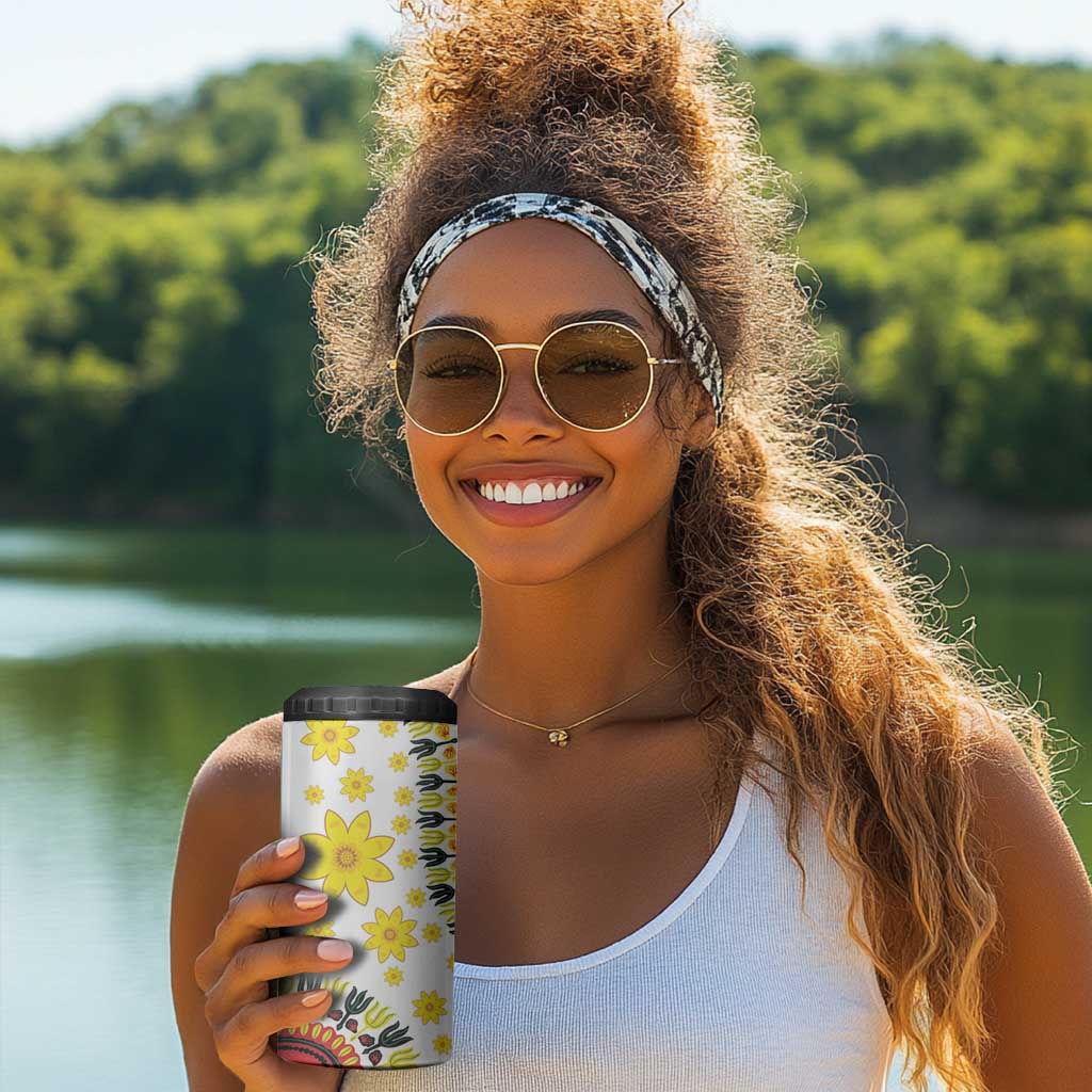 Afro Enkutatash Dashiki and Adey Abeba 4 in 1 Can Cooler Tumbler LT9