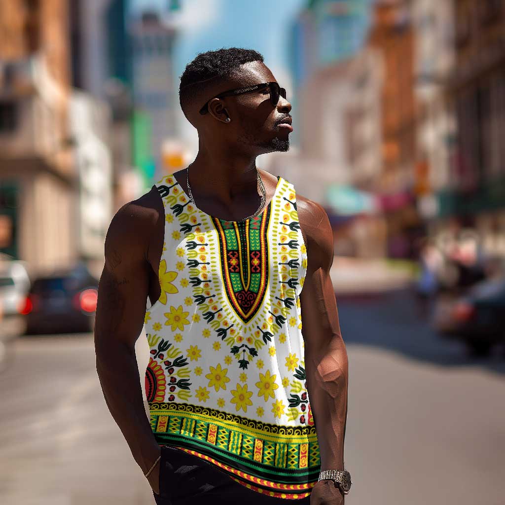 Afro Enkutatash Dashiki and Adey Abeba Men Tank Top LT9