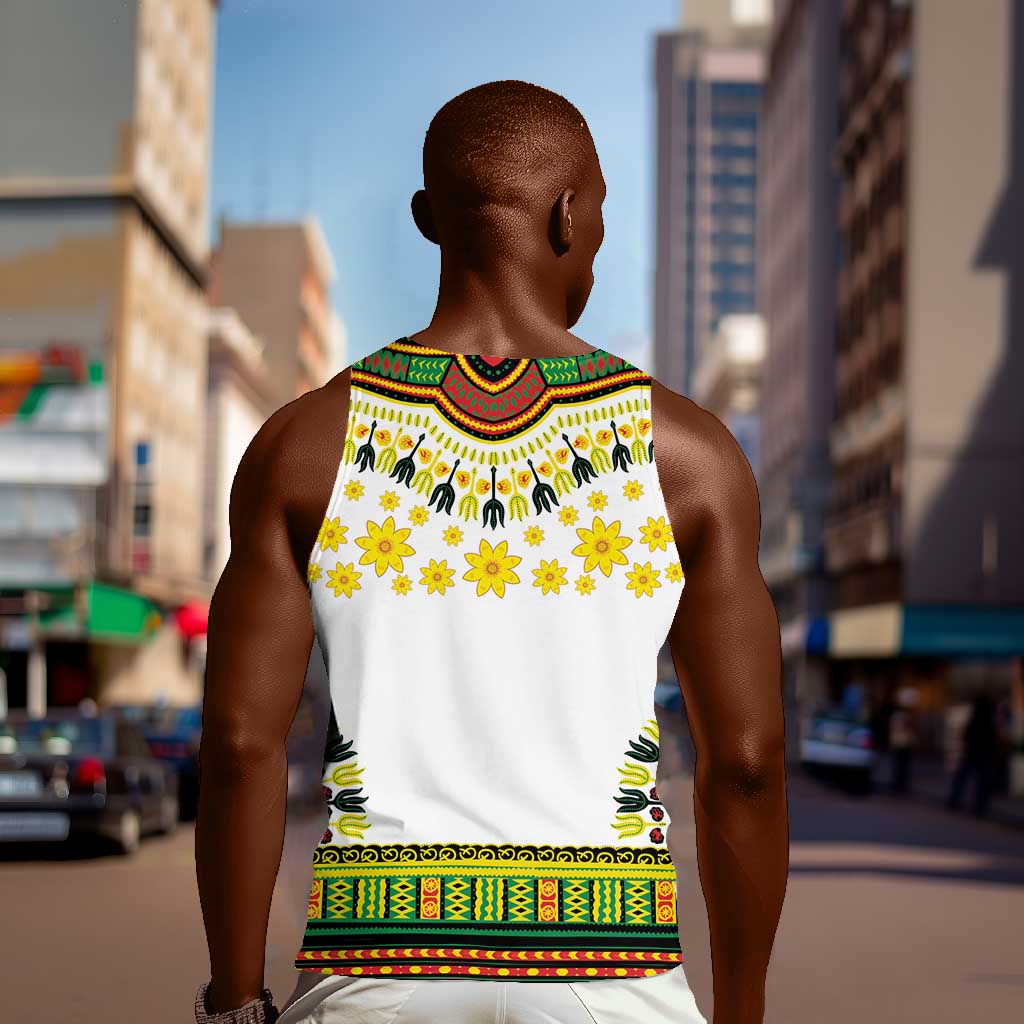 Afro Enkutatash Dashiki and Adey Abeba Men Tank Top LT9