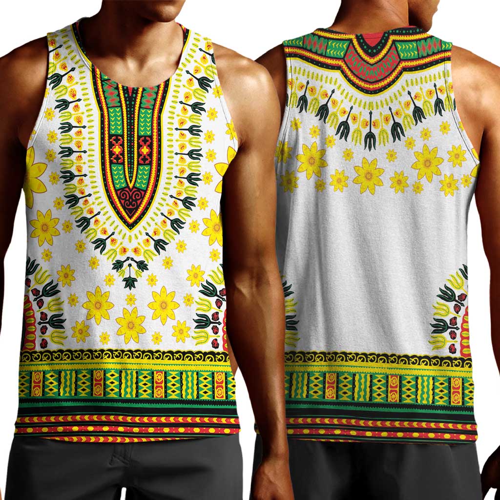 Afro Enkutatash Dashiki and Adey Abeba Men Tank Top LT9
