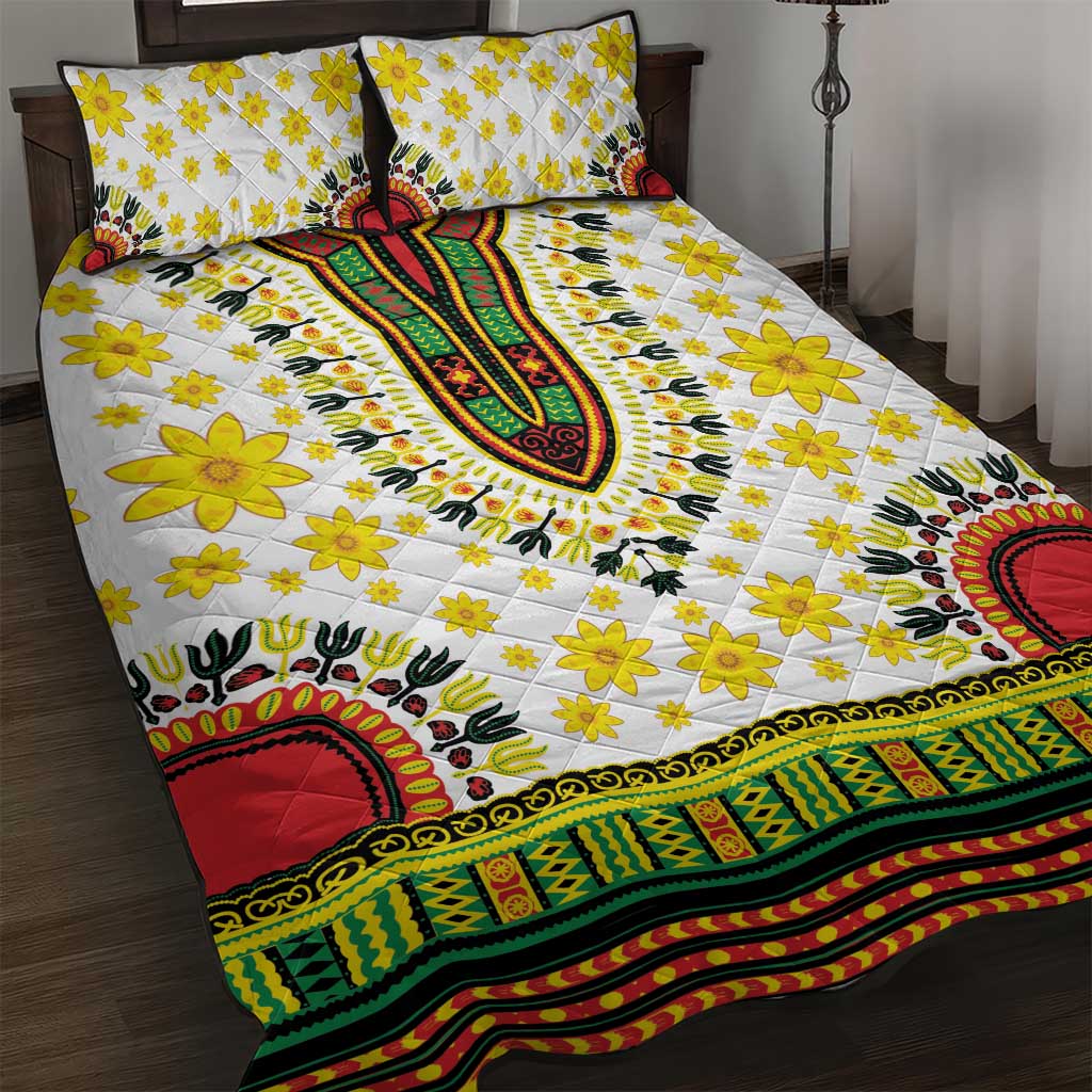 Afro Enkutatash Dashiki and Adey Abeba Quilt Bed Set LT9