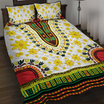 Afro Enkutatash Dashiki and Adey Abeba Quilt Bed Set LT9