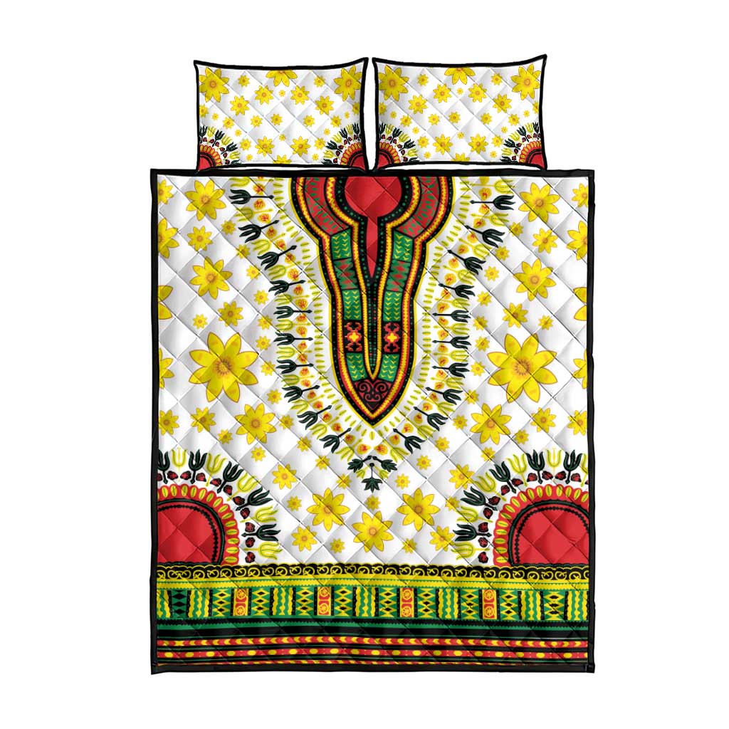 Afro Enkutatash Dashiki and Adey Abeba Quilt Bed Set LT9