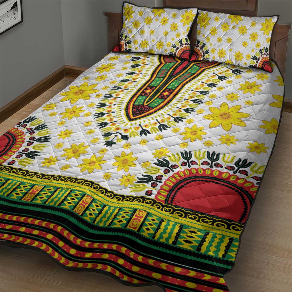 Afro Enkutatash Dashiki and Adey Abeba Quilt Bed Set LT9