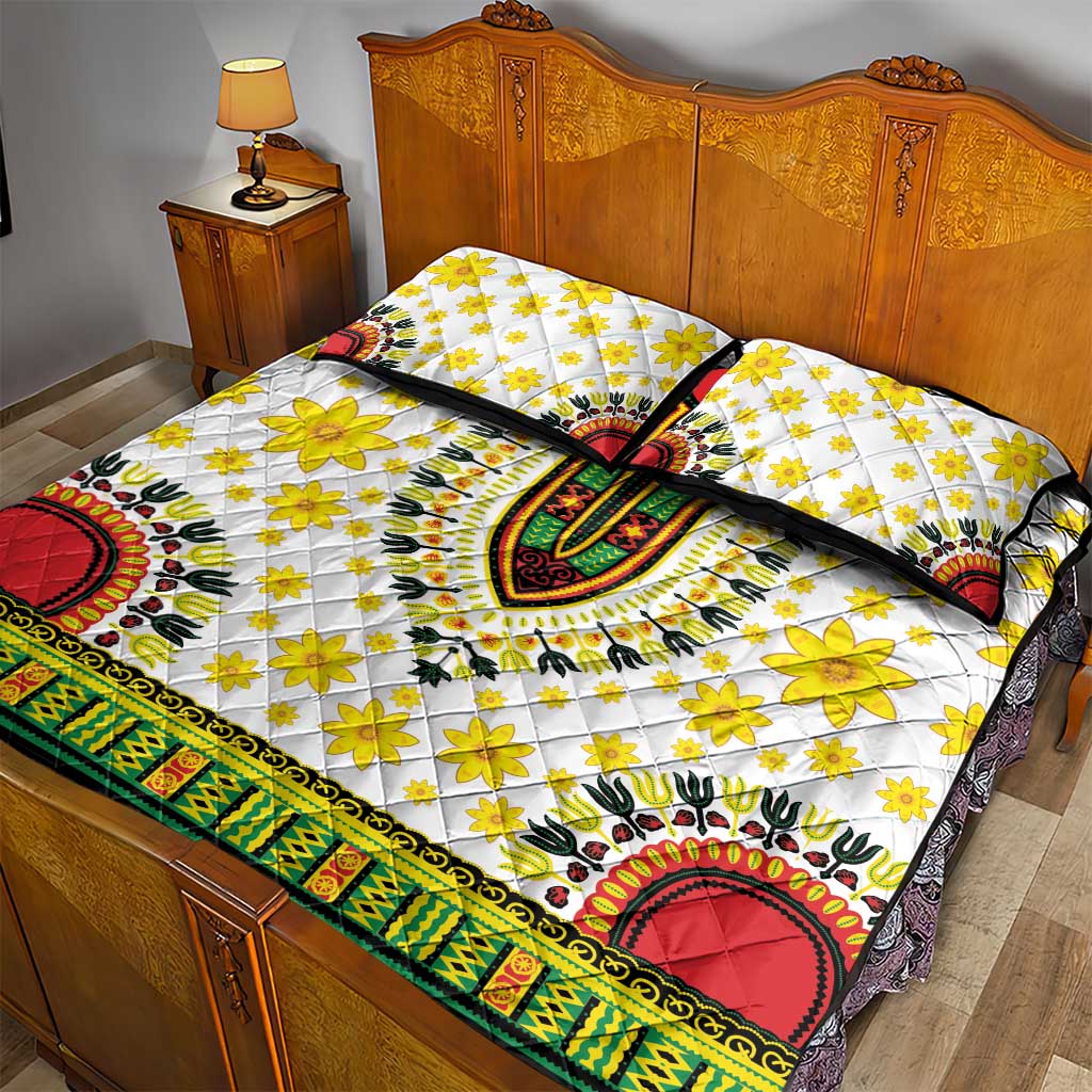 Afro Enkutatash Dashiki and Adey Abeba Quilt Bed Set LT9