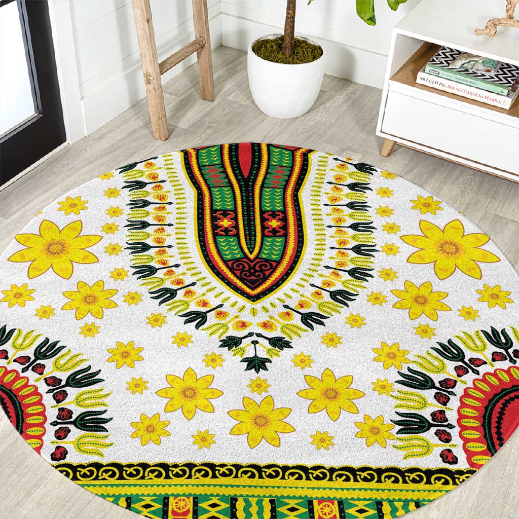 Afro Enkutatash Dashiki and Adey Abeba Round Carpet LT9