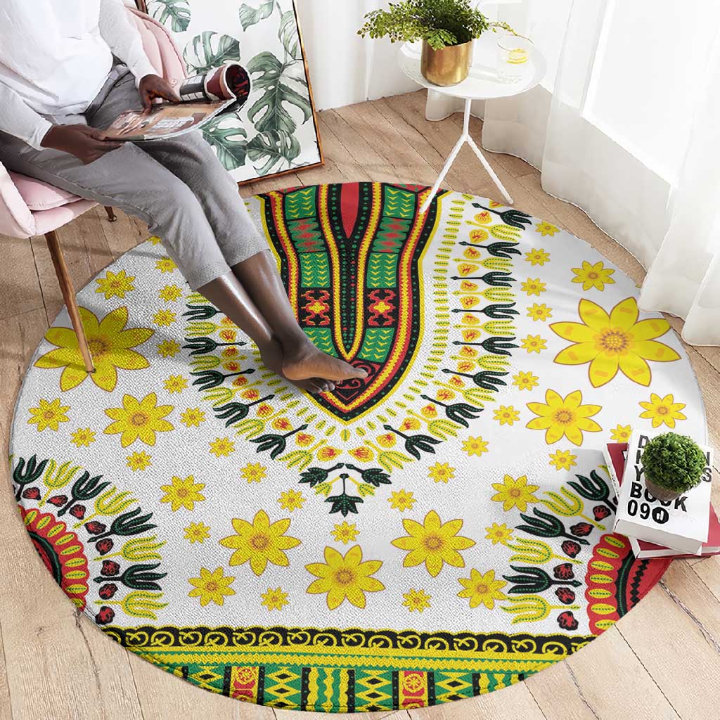 Afro Enkutatash Dashiki and Adey Abeba Round Carpet LT9