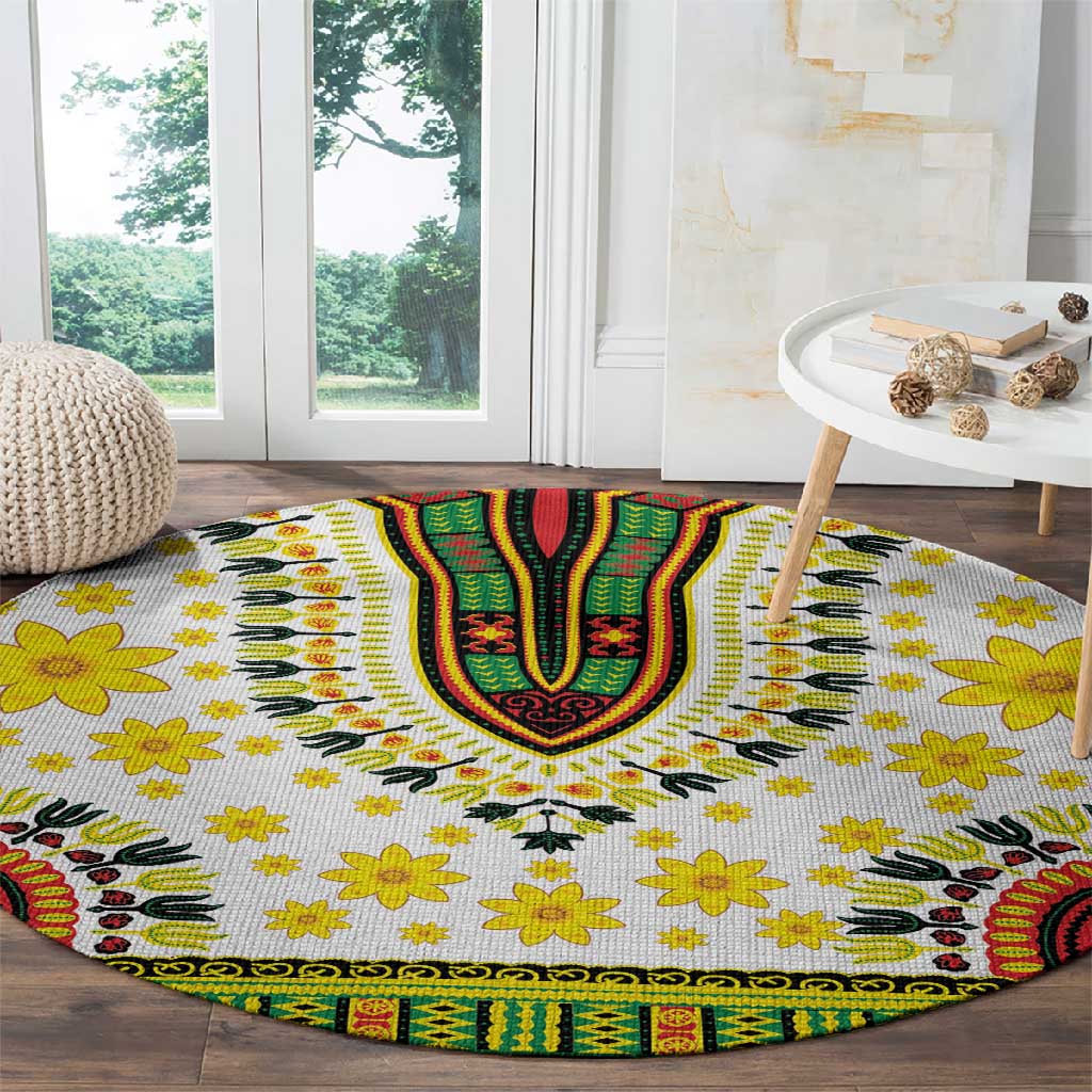 Afro Enkutatash Dashiki and Adey Abeba Round Carpet LT9