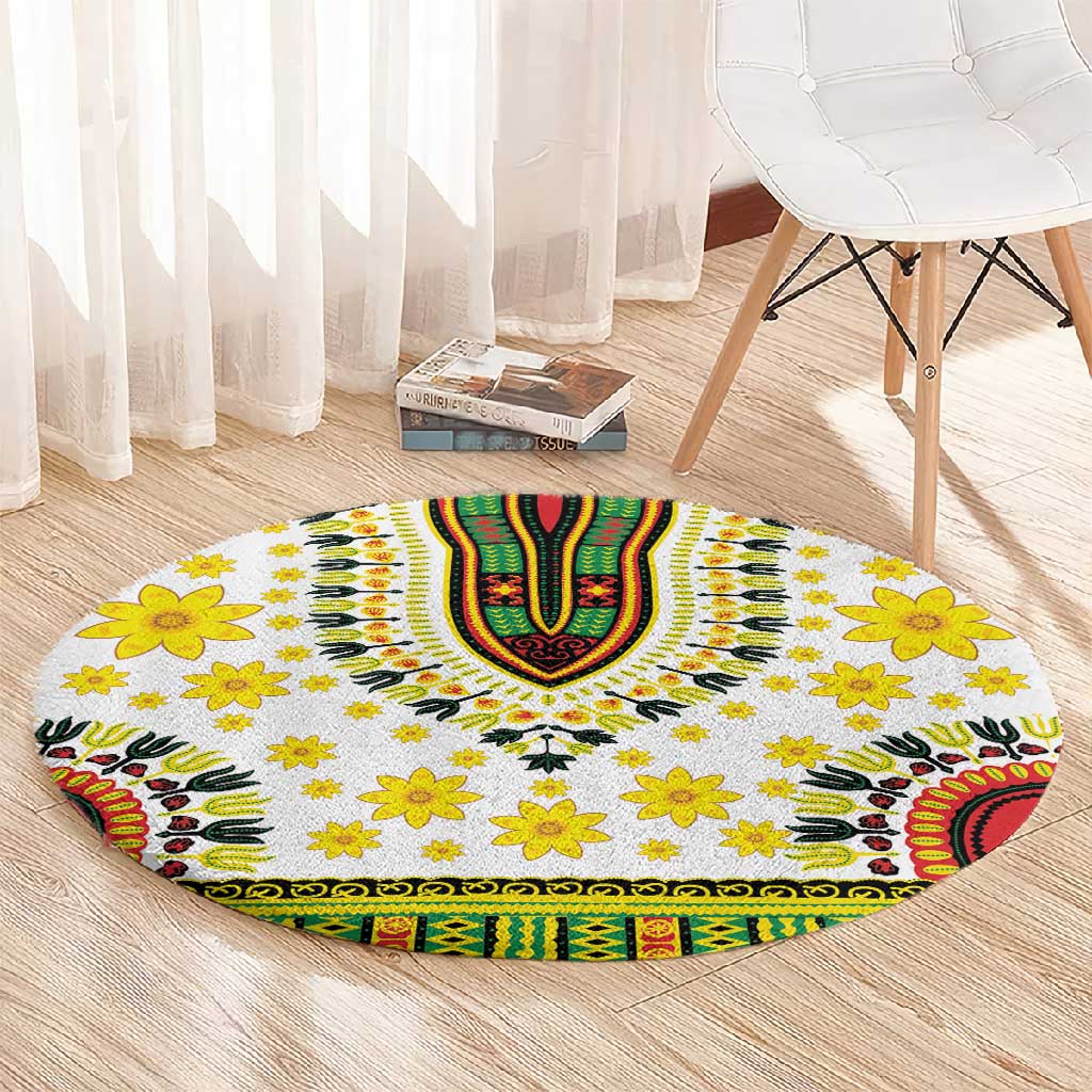 Afro Enkutatash Dashiki and Adey Abeba Round Carpet LT9
