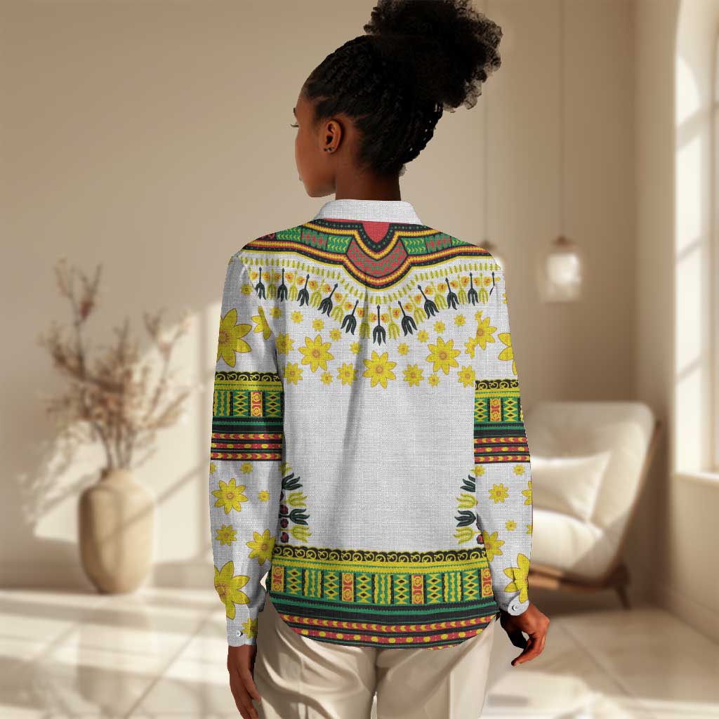 Afro Enkutatash Dashiki and Adey Abeba Women Casual Shirt LT9