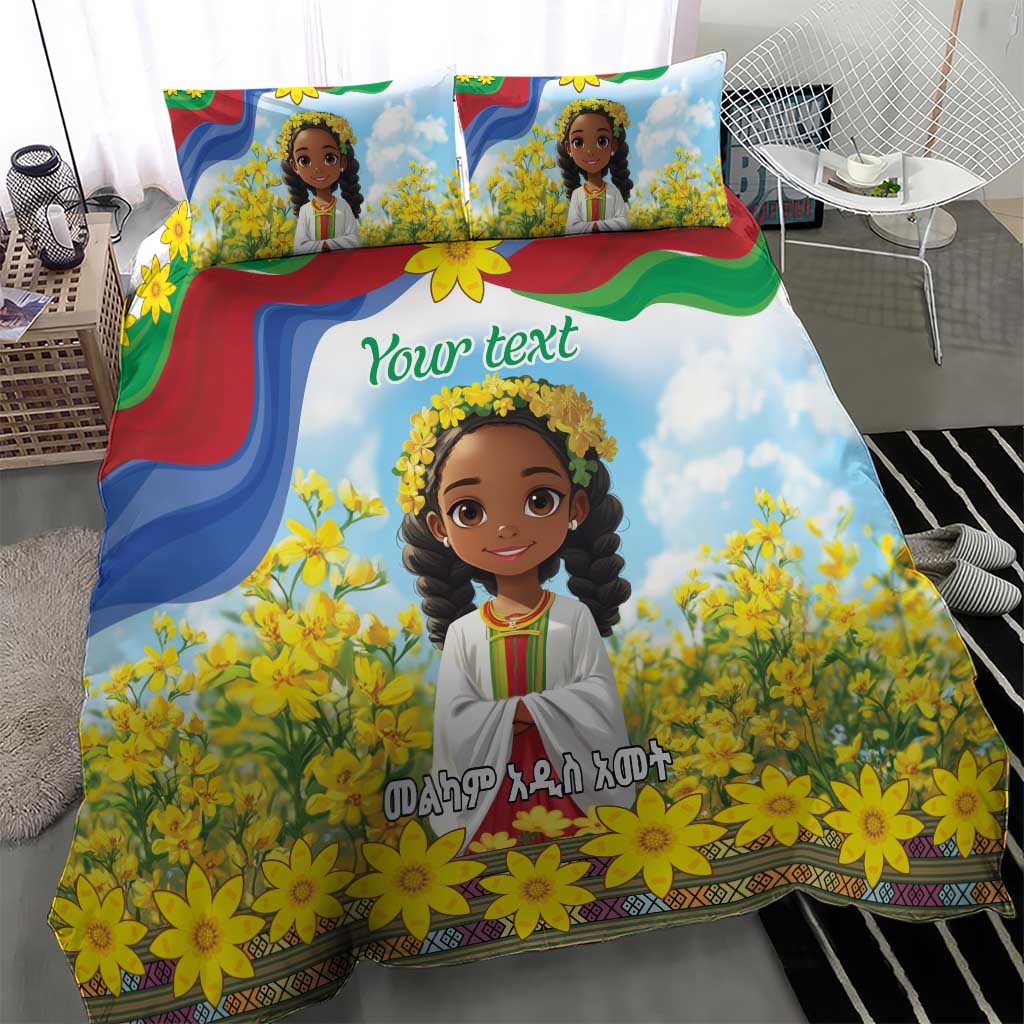 Happy Enkutatash Eritrea Personalized Bedding Set Beautiful Afro Girl Adey Abeba Flower LT9