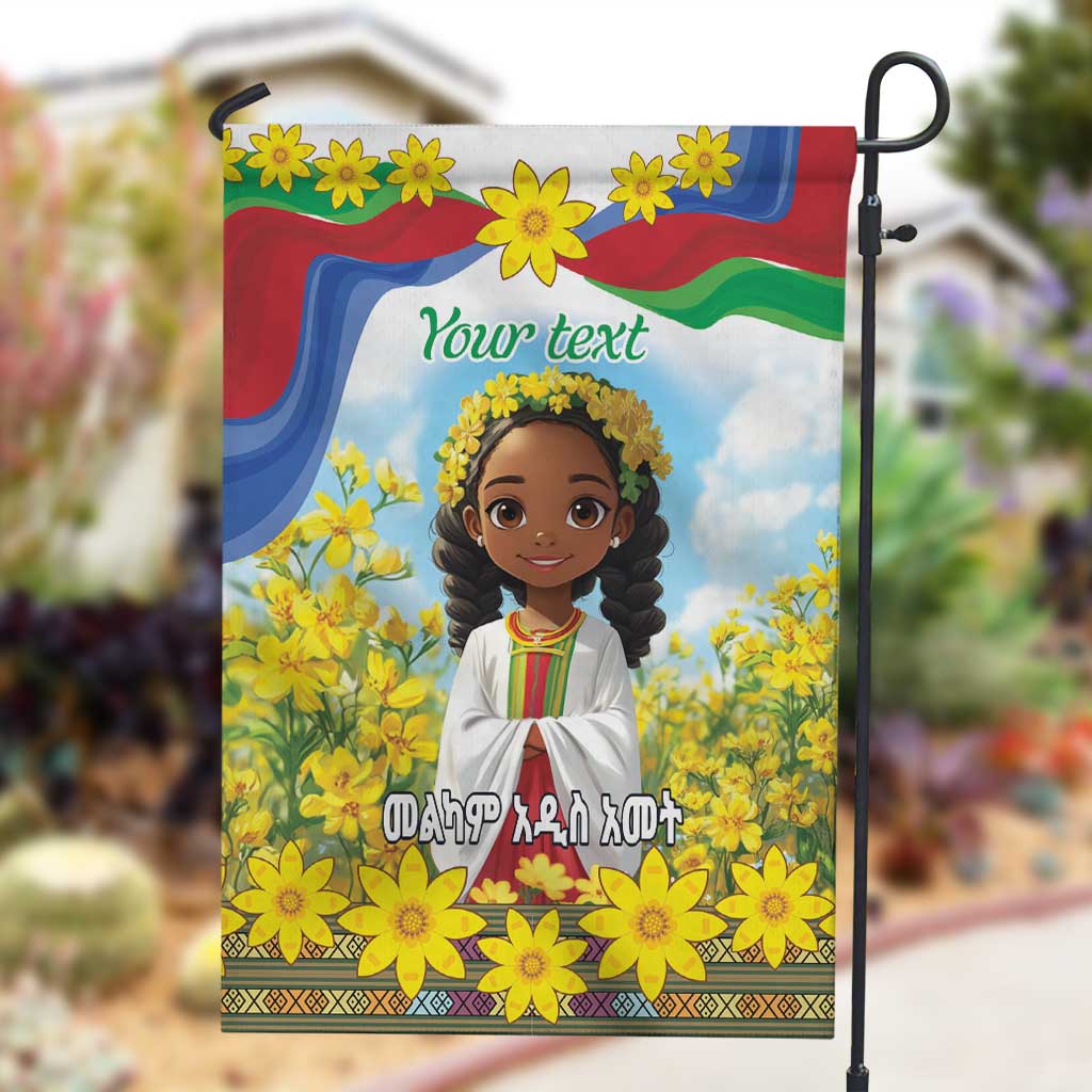 Happy Enkutatash Eritrea Personalized Garden Flag Beautiful Afro Girl Adey Abeba Flower LT9