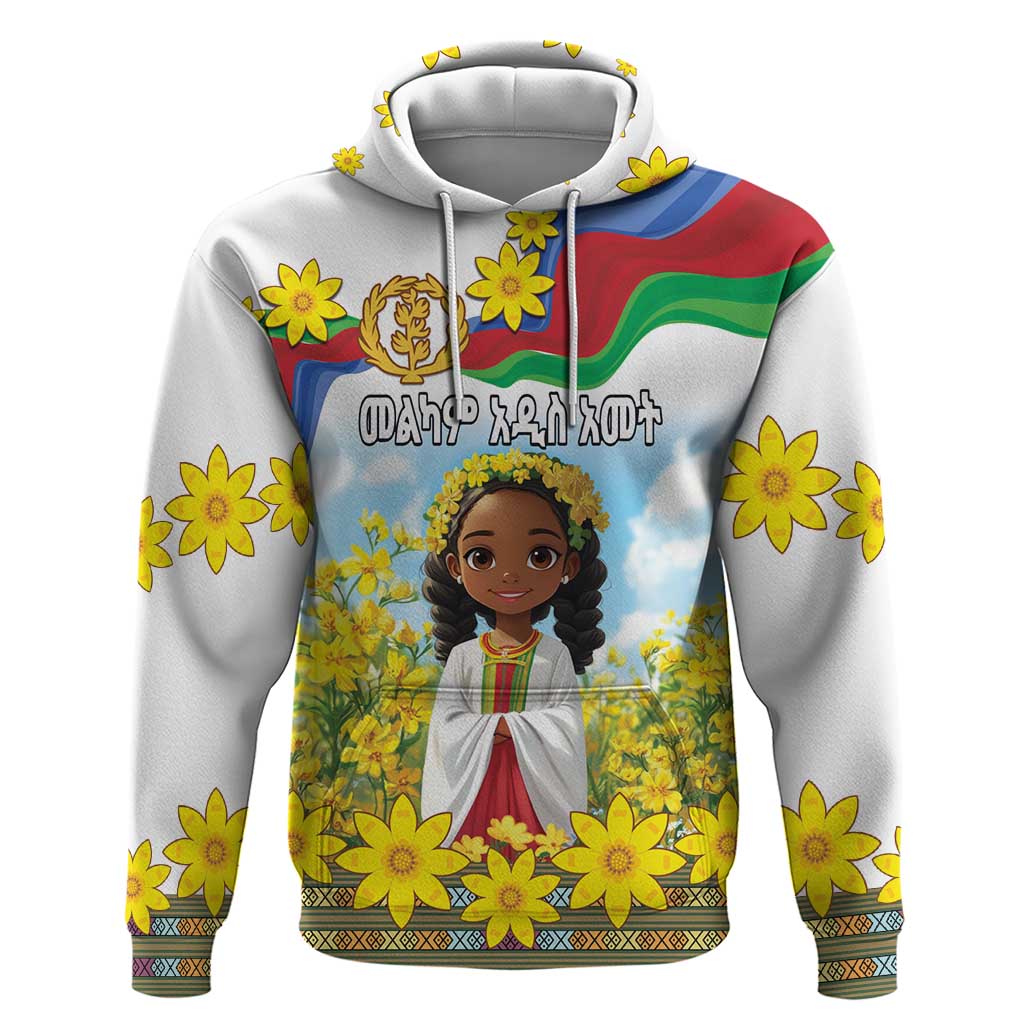 Happy Enkutatash Eritrea Personalized Hoodie Beautiful Girl Adey Abeba Flower LT9