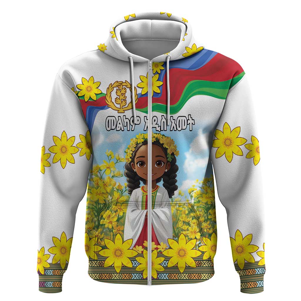 Happy Enkutatash Eritrea Personalized Hoodie Beautiful Girl Adey Abeba Flower LT9