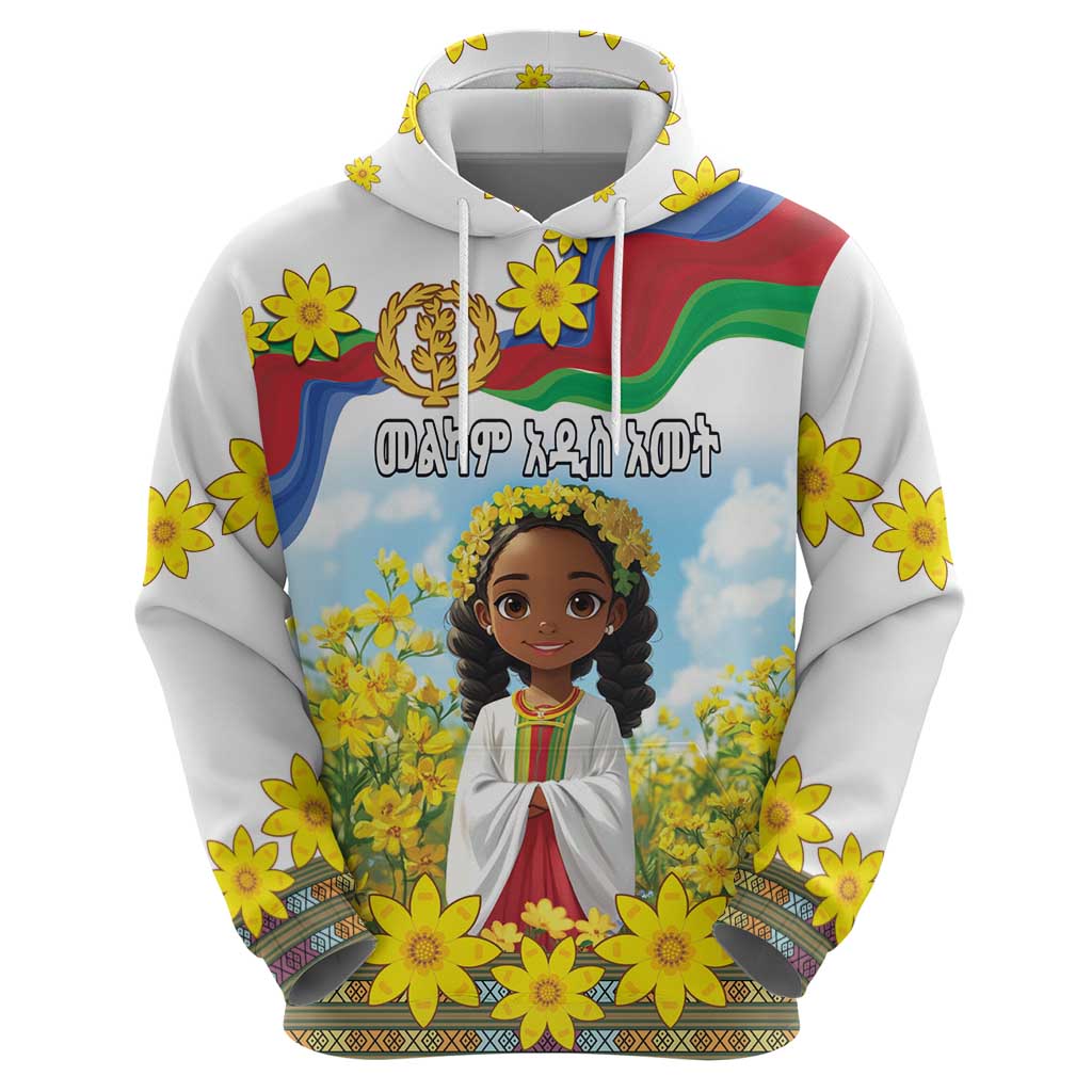 Happy Enkutatash Eritrea Personalized Hoodie Beautiful Girl Adey Abeba Flower LT9