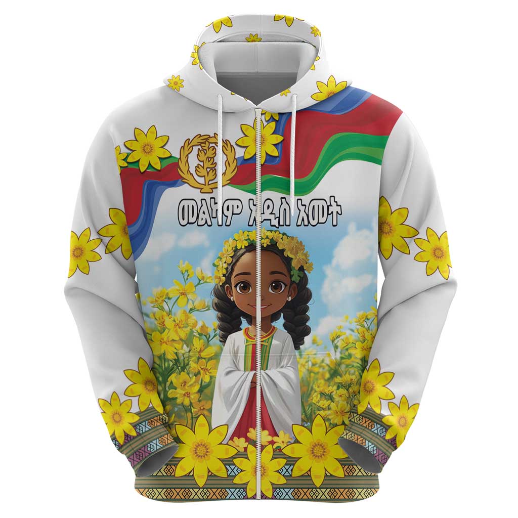 Happy Enkutatash Eritrea Personalized Hoodie Beautiful Girl Adey Abeba Flower LT9