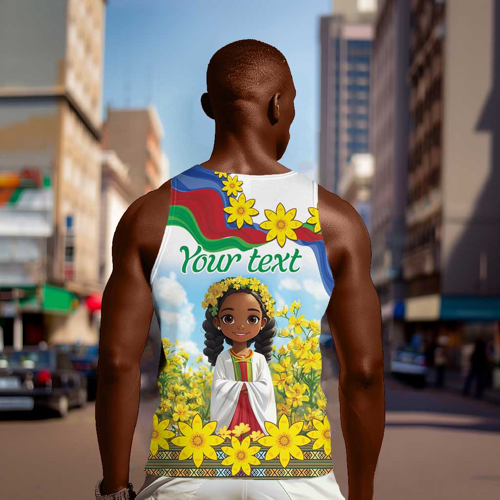 Happy Enkutatash Eritrea Personalized Men Tank Top Beautiful Afro Girl Adey Abeba Flower LT9