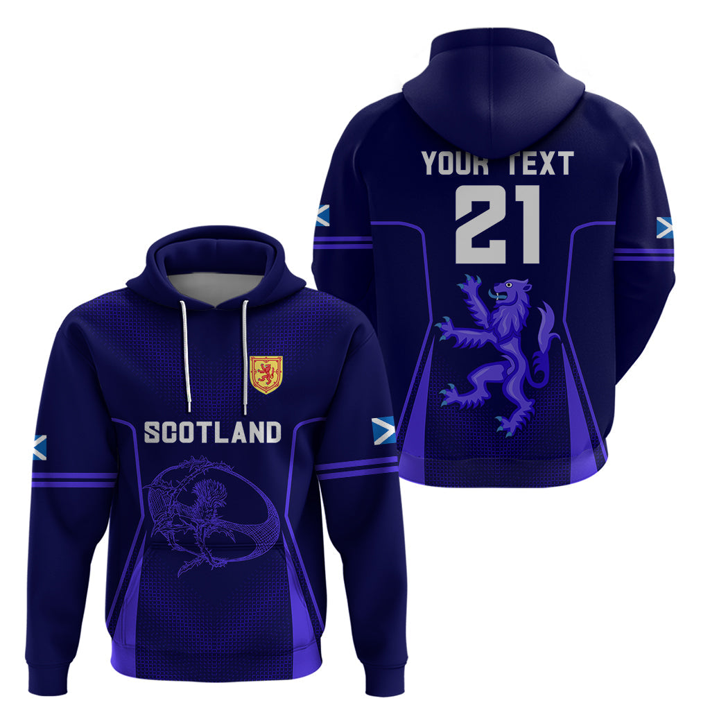 Custom Scotland Rugby Hoodie Scottish Thistle World Cup 2023 LT9
