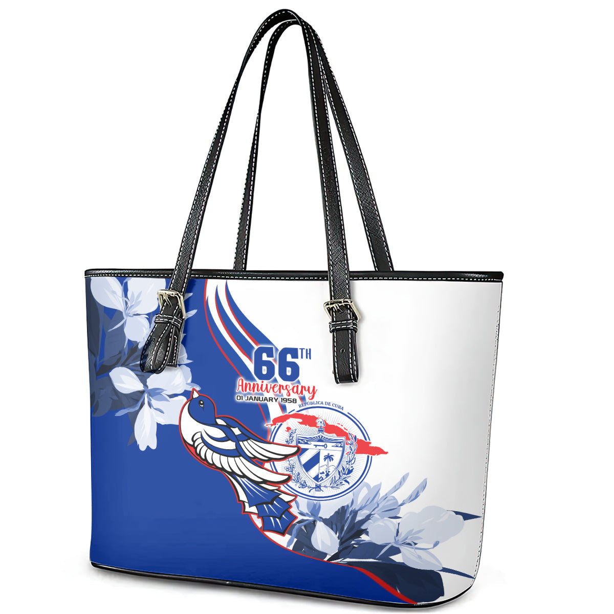Cuba Triumph of the Revolution Personalized Leather Tote Bag Freedom And Liberty LT9