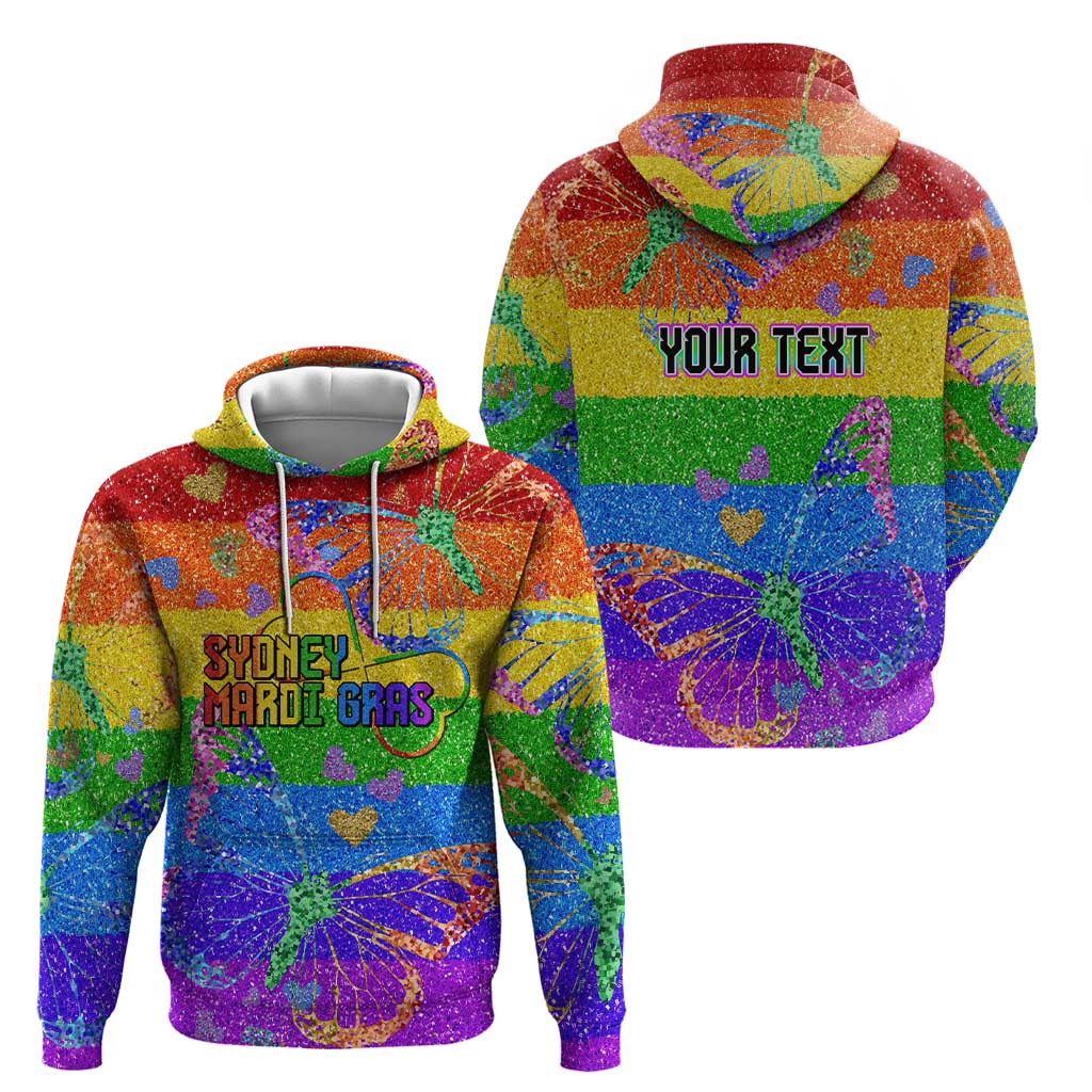 Sydney Mardi Gras Personalized Hoodie Pride Rainbow Glitter Colorful Style LT9