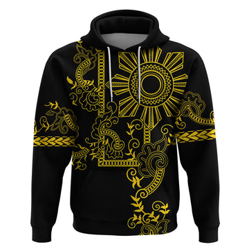 Filipino Sun Tribal Tattoo Hoodie Philippines Inspired Barong Simple Gold LT9