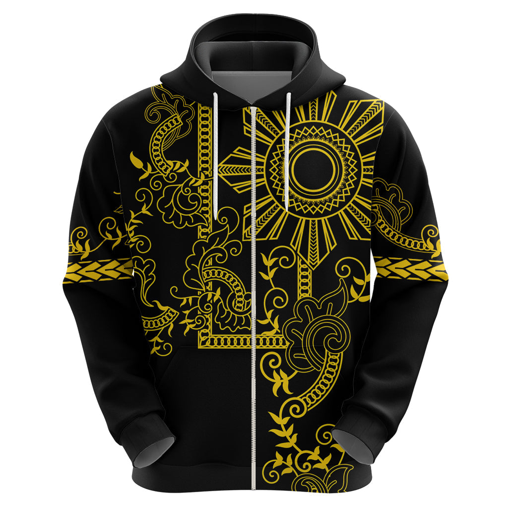 Filipino Sun Tribal Tattoo Hoodie Philippines Inspired Barong Simple Gold LT9