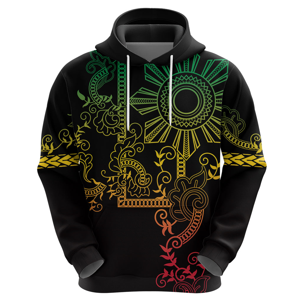 Filipino Sun Tribal Tattoo Hoodie Philippines Inspired Barong Reggae Art LT9