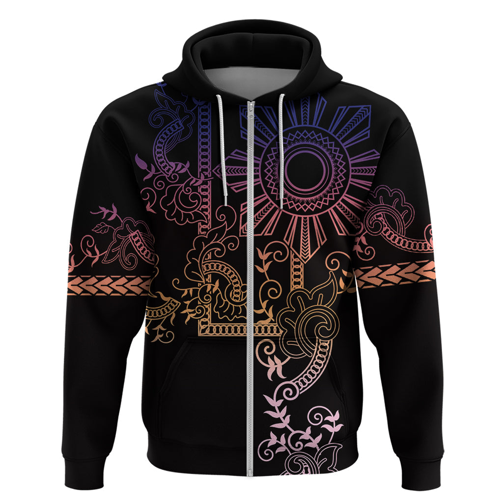 Filipino Sun Tribal Tattoo Hoodie Philippines Inspired Barong Pink Art LT9