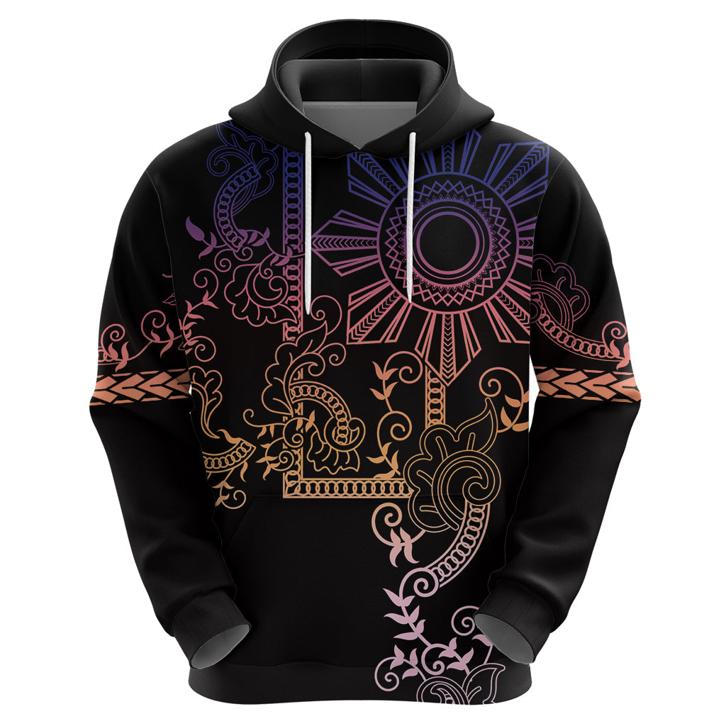 Filipino Sun Tribal Tattoo Hoodie Philippines Inspired Barong Pink Art LT9