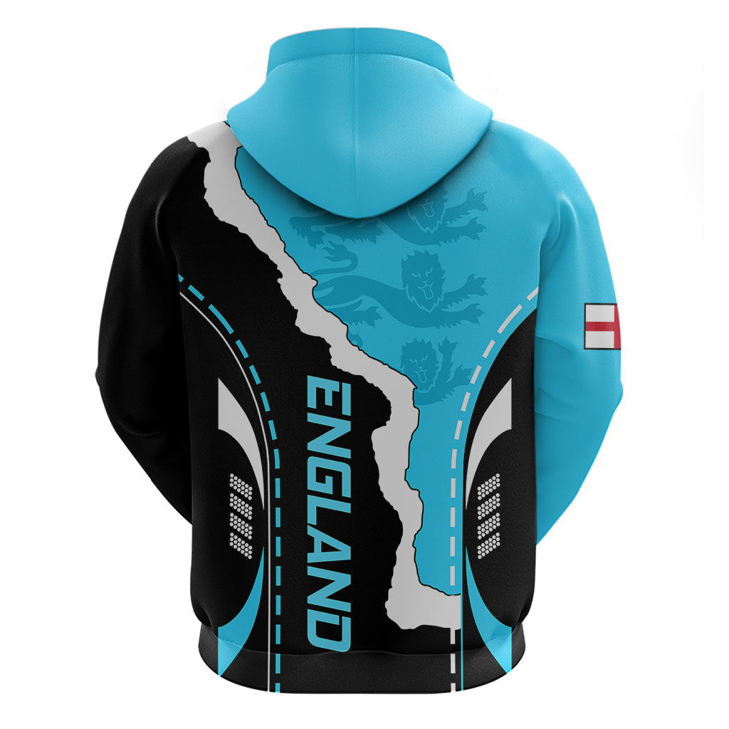 Custom England Hoodie The Three Lions Football Go Champions Blue LT9