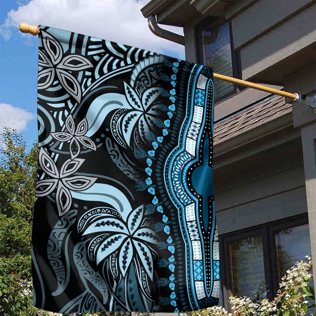 Polynesia Mixed African Dashiki Garden Flag Afro-pacific Culture - Blue LT9