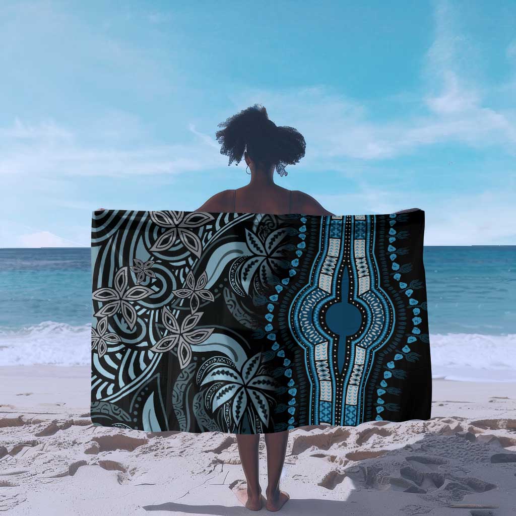 Polynesia Mixed African Dashiki Sarong Afro-pacific Culture - Blue LT9