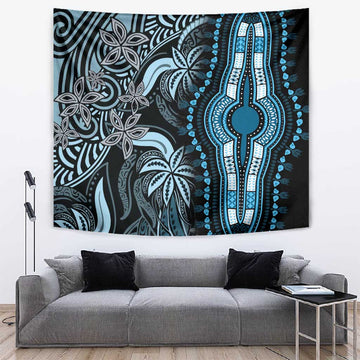 Polynesia Mixed African Dashiki Tapestry Afro-pacific Culture - Blue LT9