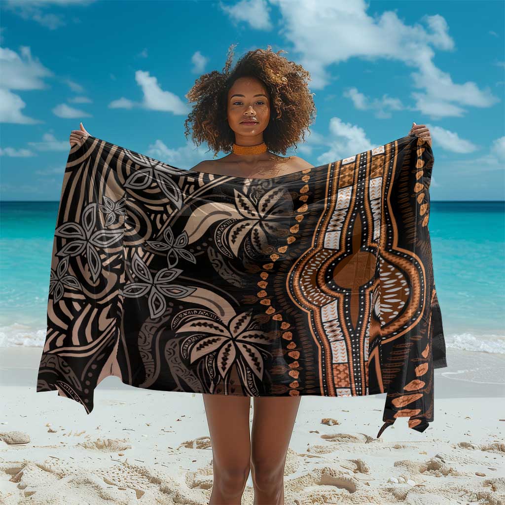 Polynesia Mixed African Dashiki Sarong Afro-pacific Culture - Gold LT9