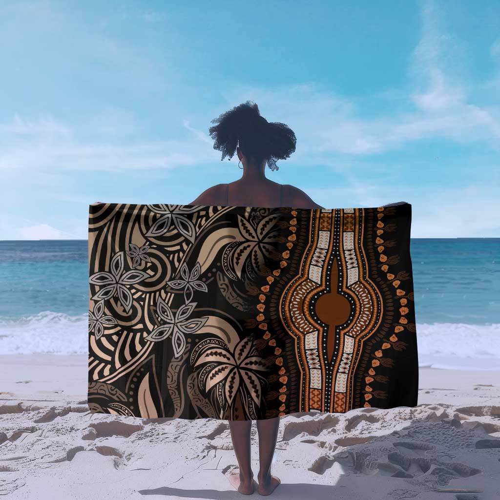 Polynesia Mixed African Dashiki Sarong Afro-pacific Culture - Gold LT9