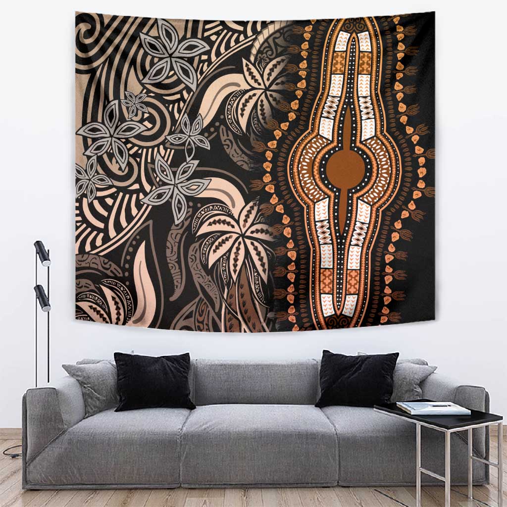 Polynesia Mixed African Dashiki Tapestry Afro-pacific Culture - Gold LT9