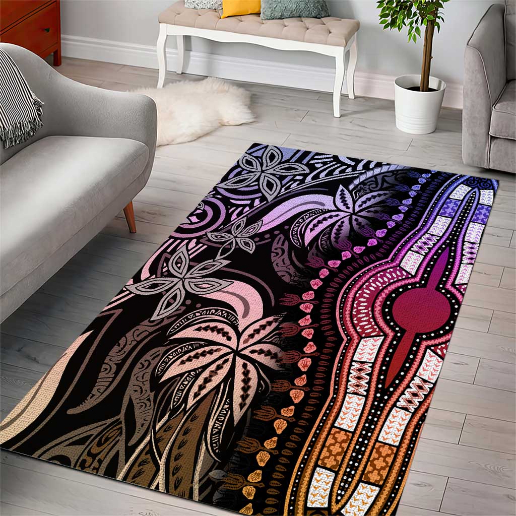 Polynesia Mixed African Dashiki Area Rug Afro-pacific Culture - Pastel LT9