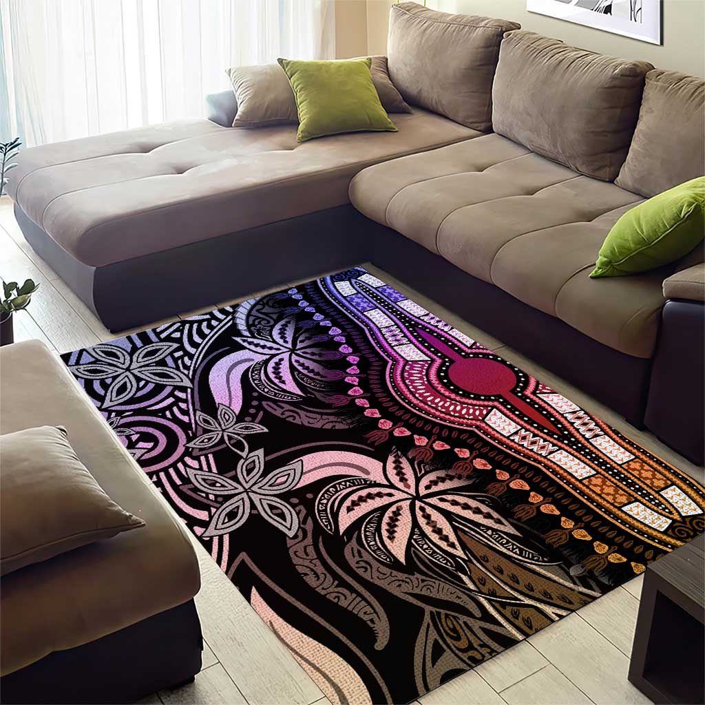 Polynesia Mixed African Dashiki Area Rug Afro-pacific Culture - Pastel LT9