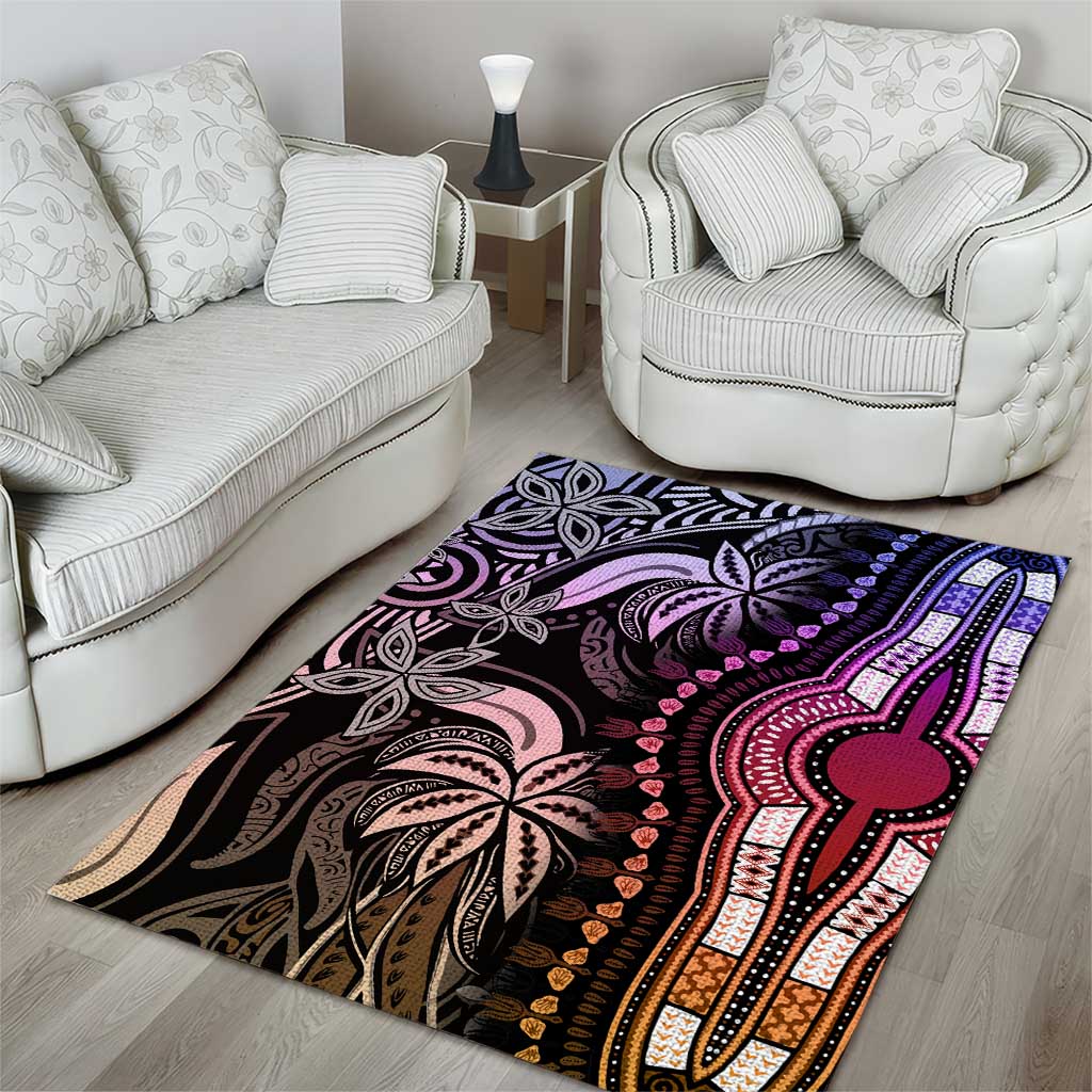Polynesia Mixed African Dashiki Area Rug Afro-pacific Culture - Pastel LT9